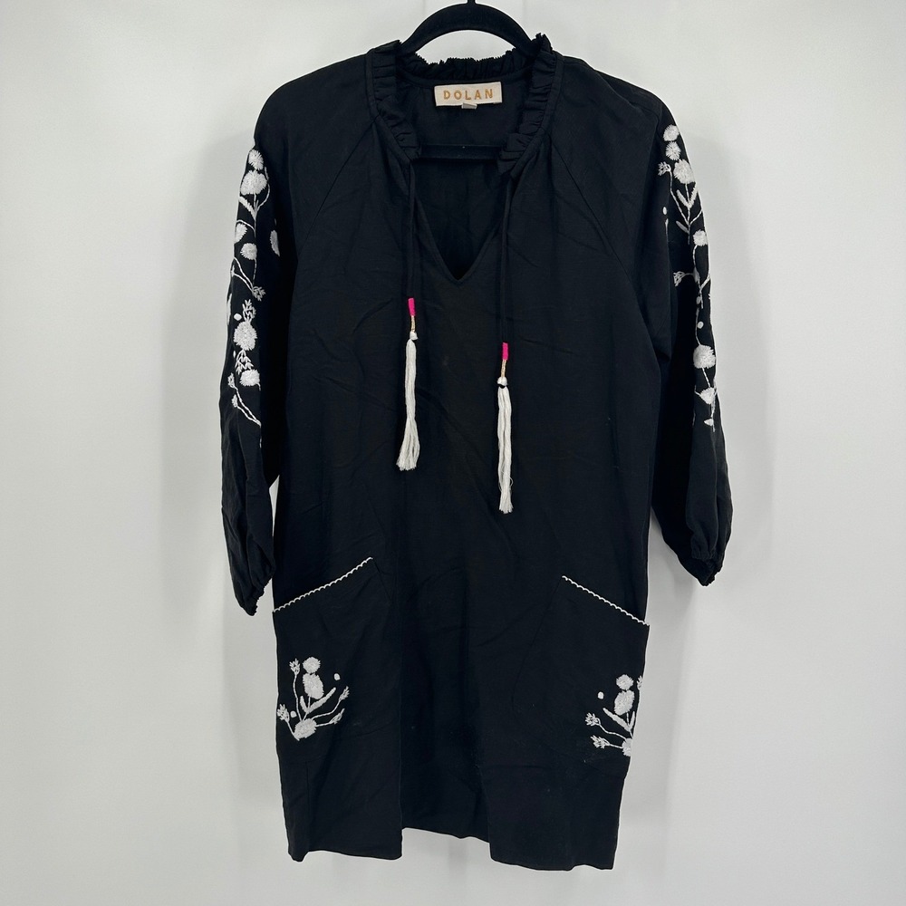 Dolan Womens Boho Peasant Embroidered Tunic Dress Size XL Folk Festival Eclectic